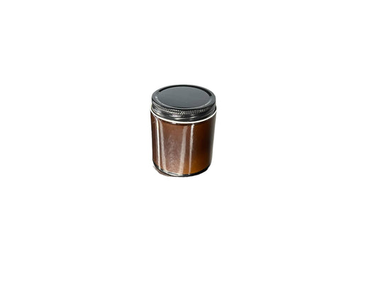 4oz Amber Jar Soy Candles - Black  Lid  - Amber Noir