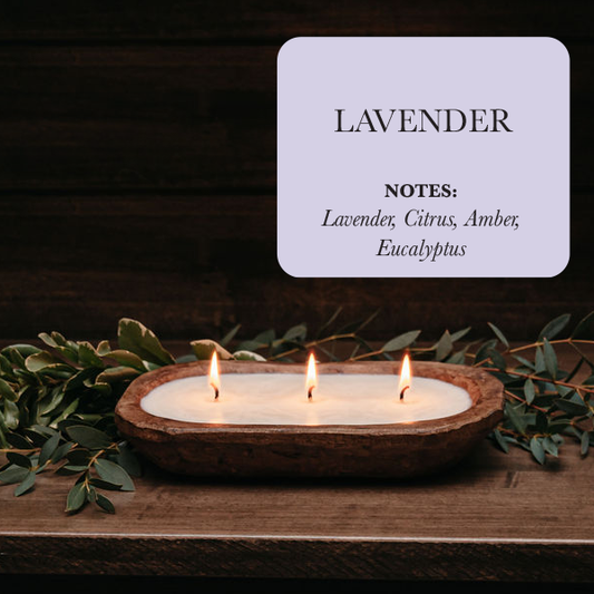 3-Wick Dough Bowl Lavender