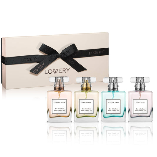 Christmas Gifts for Women, 4pc Perfume Set, Sampler Perfumes